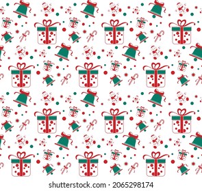 Weihnachten auf weißem Hintergrund mit schönen Weihnachtselementen