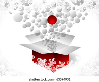 Caja de Navidad abierta