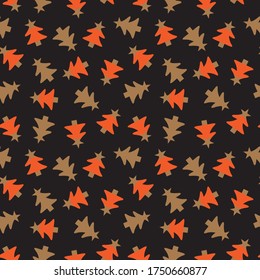 Christmas Orange Holiday seamless pattern background for website graphics, fashion textiles