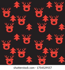 Christmas Orange Holiday seamless pattern background for website graphics, fashion textiles