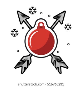 christmas orb with arrow