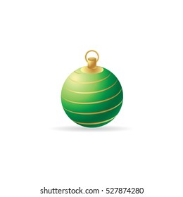 Christmas orb icon in color. Holiday December decoration