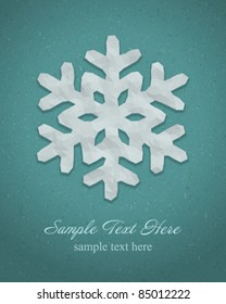 Christmas origami snowflake vector background. Eps 10.