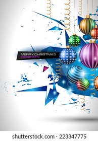 Christmas original modern background template for invitations, seasonal cards, event posters, new year backgronds and so on.