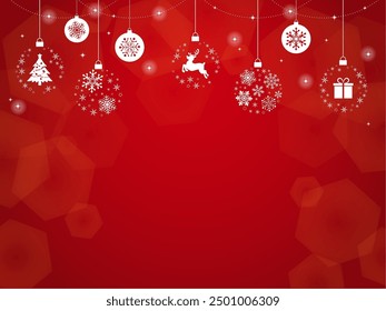 Weihnachtsschmuck Hintergrund rot_Vektorgrafik

