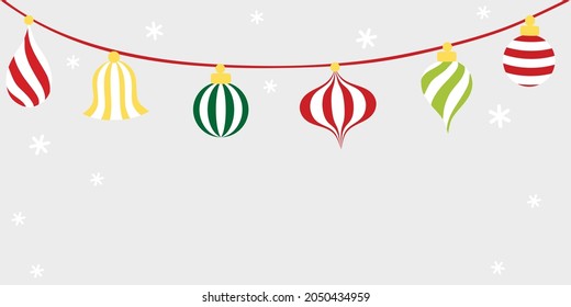 Christmas ornament ball bunting - Christmas holiday