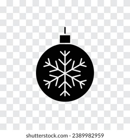 Christmas ornament ball icon. Decorative balls with snowflake motifs are a Christmas tree decoration. Vector illustration of icon that can be used for apps, websites, or logos.