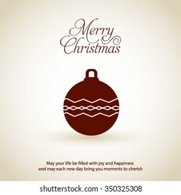 Christmas Ornament balls Greeting card