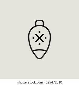 Christmas Ornament Bump Icicle Outline Vector Icon