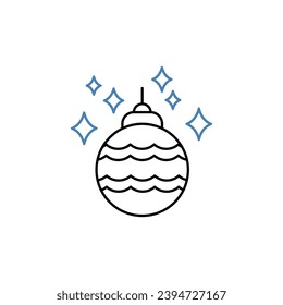 Christmas ornament concept line icon. Simple element illustration. Christmas ornament concept outline symbol design.