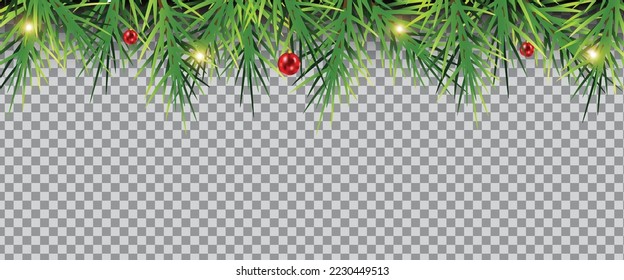 christmas ornament decoration banner with isolated background