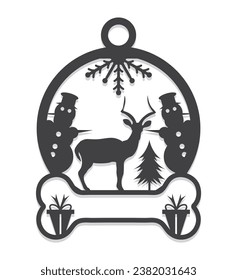 christmas ornament decoration vector collection with christmas ball flat design
