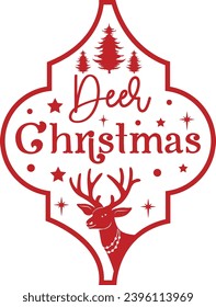 Christmas Ornament Design Deer Christmas Ornament Design svg