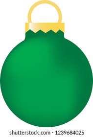 Christmas ornament green vector isolated illustration.