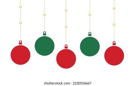 Christmas ornament hanging vector illustration