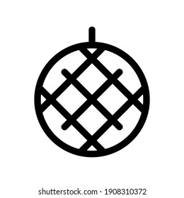icono de adorno de navidad o logotipo símbolo de signo aislado ilustración vectorial - iconos vectoriales de estilo negro de alta calidad
