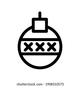 christmas ornament icon or logo isolated sign symbol vector illustration - high quality black style vector icons

