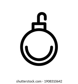 icono de adorno de navidad o logotipo símbolo de signo aislado ilustración vectorial - iconos vectoriales de estilo negro de alta calidad
