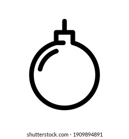 Christmas Ornament Icon Or Logo Isolated Sign Symbol Vector Illustration - High Quality Black Style Vector Icons
