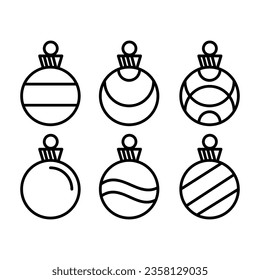 christmas ornament icon , christmas logo icon set, cristmas icon on white background..eps