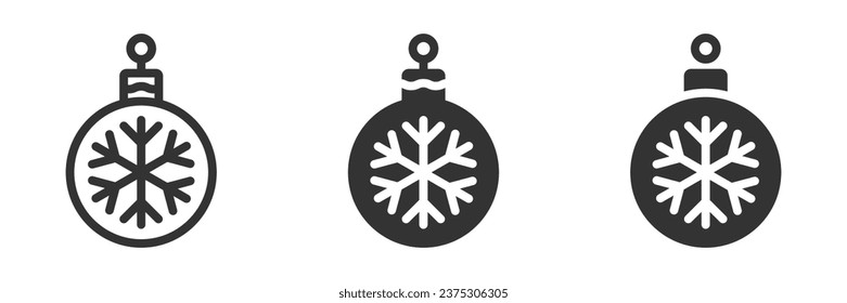Christmas ornament icon. Christmas tree toy icon. Vector illustration.