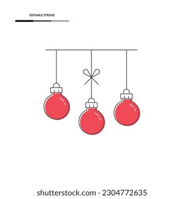Christmas Ornament Icon Vector Design.