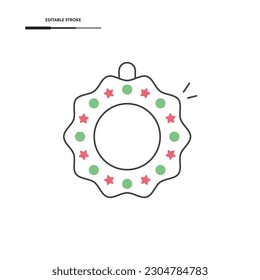 Christmas Ornament Icon Vector Design.