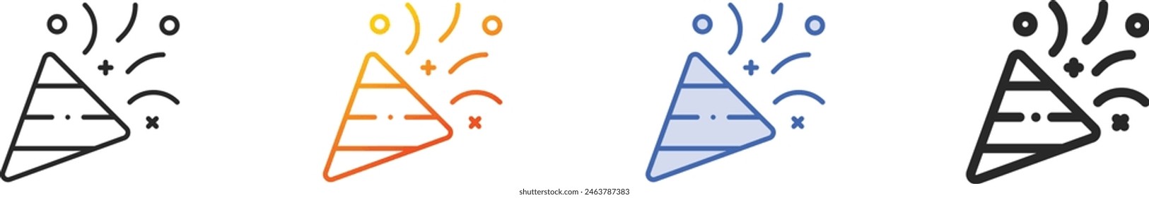 christmas ornament icon.Thin Linear, Gradient, Blue Stroke and bold Style Design Isolated On White Background