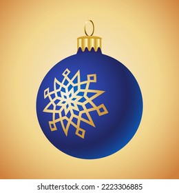 Christmas ornament illustration isolated. Christmas tree shiny bauble illustration. Christmas matte decoration