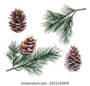 Christmas ornament illustrations in festive shapes and colors. Perfect for holiday decor, greeting cards, and seasonal designs. Adds a magical, joyful touch to any project.