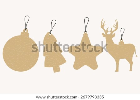 christmas ornament label in vector