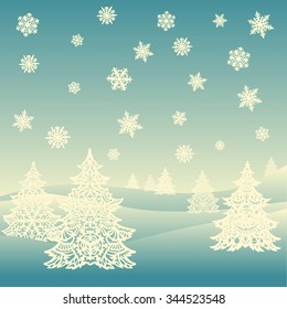 Christmas ornament landscape