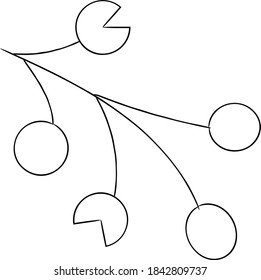 Christmas Ornament Line Art Outline Black and White