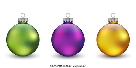 Christmas ornament  set. Vector Illustration.