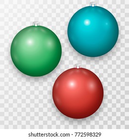 Christmas ornament set. Vector Illustration.