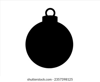 Christmas ornament silhouette vector art