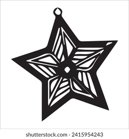 Christmas ornament silhouette vector art
