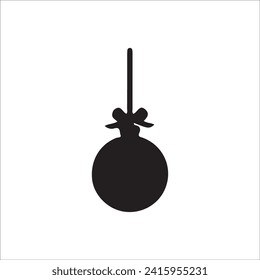 Christmas ornament silhouette vector art