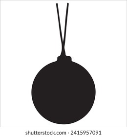 Christmas ornament silhouette vector art