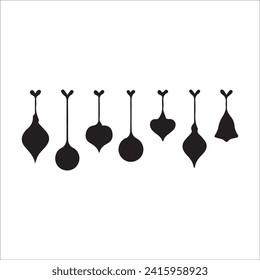 Christmas ornament silhouette vector art