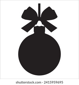 Christmas ornament silhouette vector art