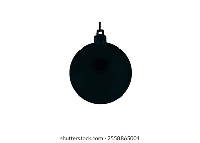 Christmas ornament silhouette vector art