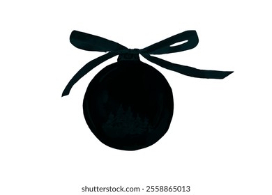 Christmas ornament silhouette vector art