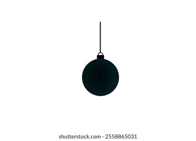 Christmas ornament silhouette vector art