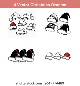 Christmas Ornament Silhouettes,Christmas Decoration Icon on Checkerboard Transparent Background