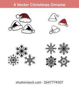 Christmas Ornament Silhouettes,Christmas Decoration Icon on Checkerboard Transparent Background