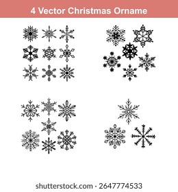 Christmas Ornament Silhouettes,Christmas Decoration Icon on Checkerboard Transparent Background