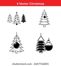 Christmas Ornament Silhouettes,Christmas decorations,Christmas icon