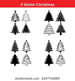 Christmas Ornament Silhouettes,Christmas decorations,Christmas icon