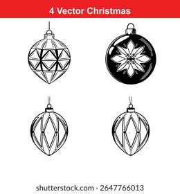 Christmas Ornament Silhouettes,Christmas decorations,Christmas icon